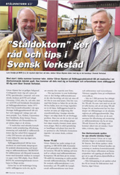 Presentation of the 'Steel Doctor' in Svensk Verkstad No. 4-5, 2004